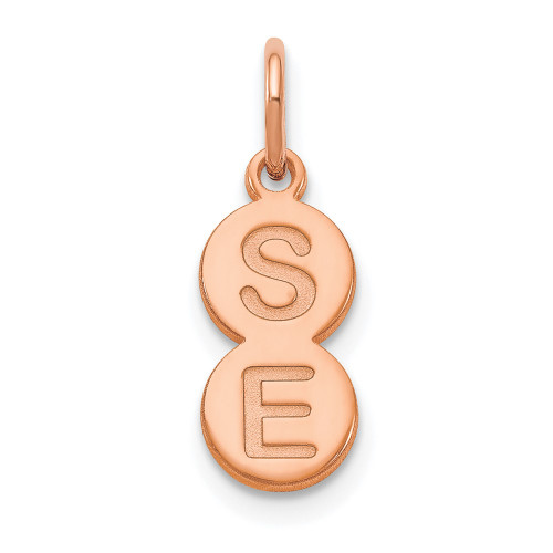 10K Rose Gold 2 Letter Bubble Pendant