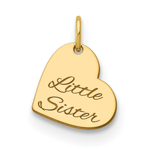10K Small Personalized Heart Charm