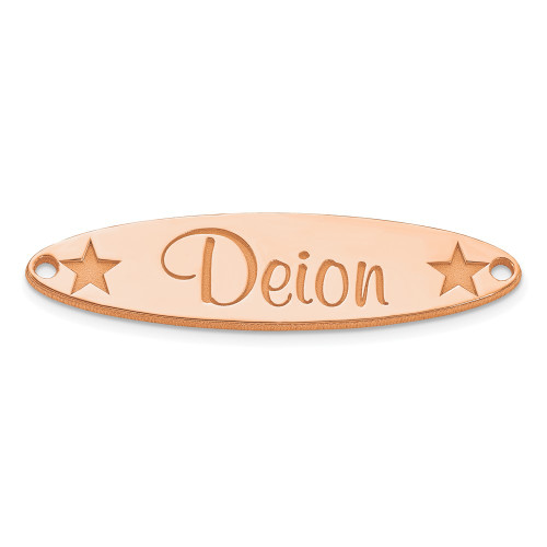 10k Rose Gold Oval with Star Name Plate - Flyer Pg. 4
