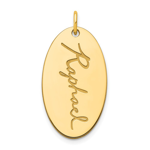 10K Oval Signature Charm
