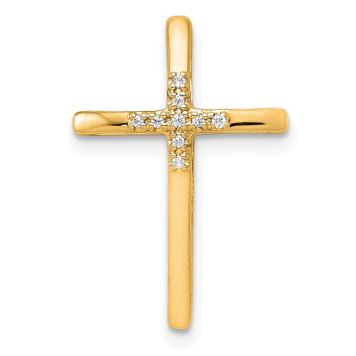 14k .03ct. Diamond Cross Chain Slide