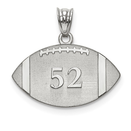 14KW Personalized Football Pendant