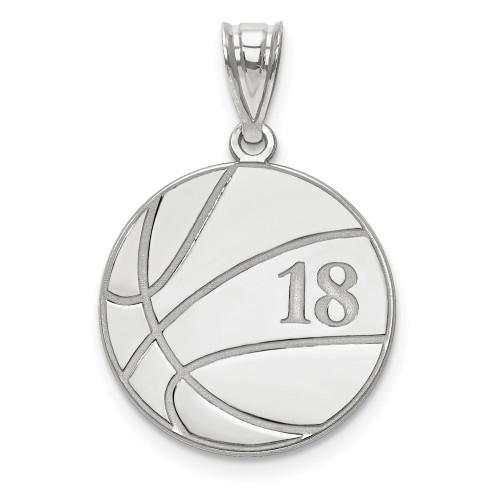 14KW Personalized Basketball Pendant