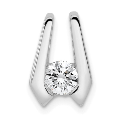 14k White Gold A 4.5mm Diamond Slide