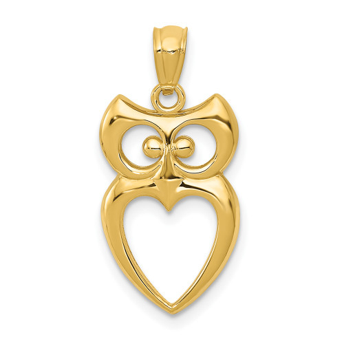 14k Gold Polished Cut-out Owl Pendant 14k Gold Polished Cut-out Owl Pendant