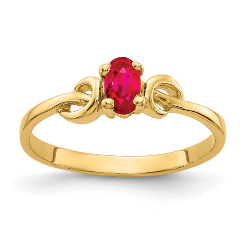 14k 5x3mm Oval Ruby ring
