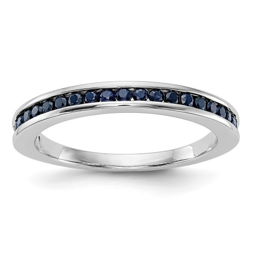 14k White Gold Sapphire Band