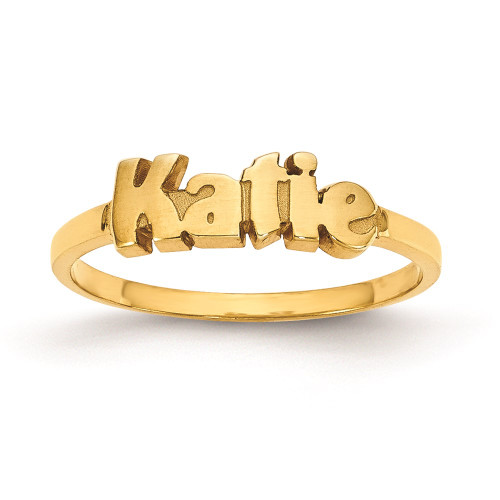 14K Polished Personalized Name Ring