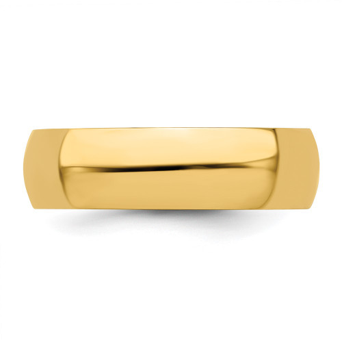 14k Yellow Gold 6mm Half-Round Wedding Band