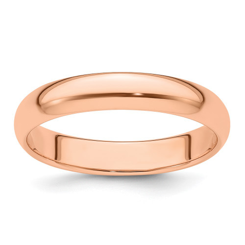 14k Rose Gold 4mm Half Round Band