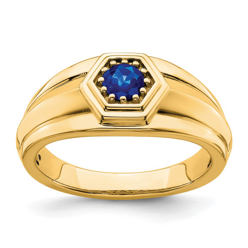 14k Sapphire Mens Ring
