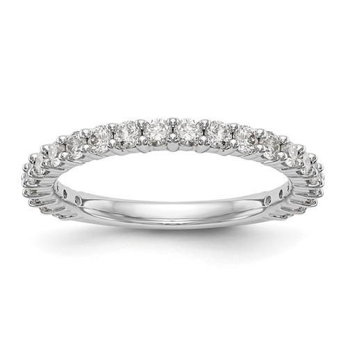 14k White Gold 3/4 carat Diamond Complete Wedding Band