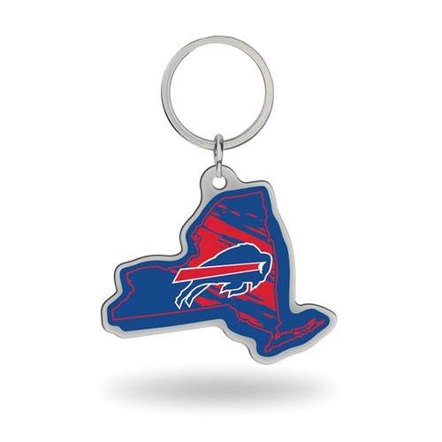 NFL Buffalo Bills New York State Shape Keychain