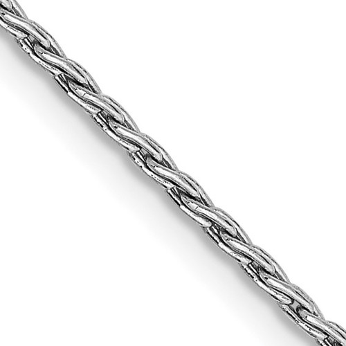 14k WG 1.25mm Round Parisian Wheat Chain