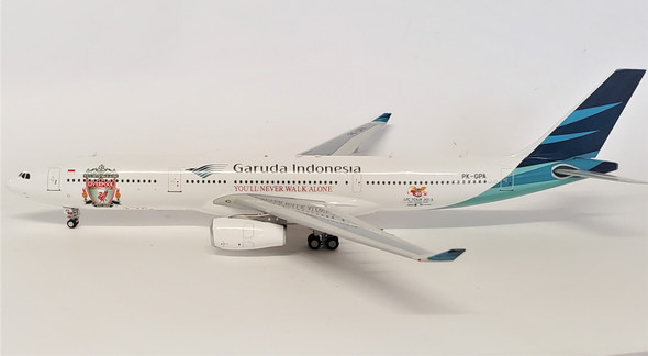 JF-A330-013 | JFox Models 1:200 | Airbus A330-300 Garuda Indonesia PK-GPA, 'LCF Tour' (with stand) [-]