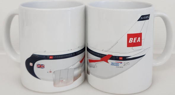 BAMUGBEA | Gifts Mugs | Coffee Mug - Airbus A319 BA BEA Caricature