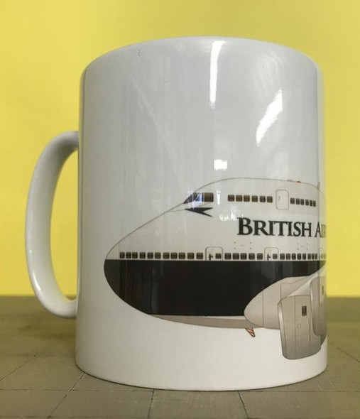 MU-BA7N | Gifts Mugs | Coffee Mug - Boeing 747-400 Caricature British Airways 'Negus'