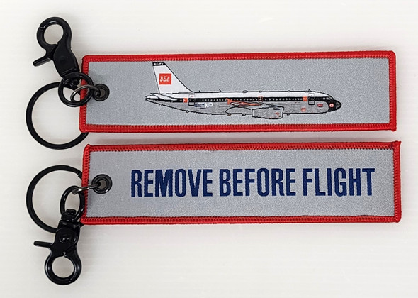 KR001 | Gifts Key Rings | Key Tag - Remove Before Flight - A319 BA 'BEA' (retro)