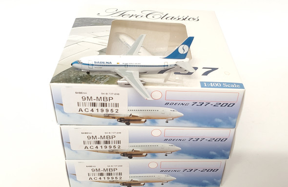 AC419952 | Aero Classics 1:400 | Boeing 737-200 SABENA 9M-MBP