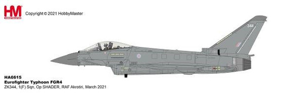 HA6615 | Hobby Master Military 1:72 | Eurofighter Typhoon FGR4 ZK344, 1(F) Sqn, Op SHADER, RAF Akrotiri, March 2021 (with Storm Shadows cruise missiles)
