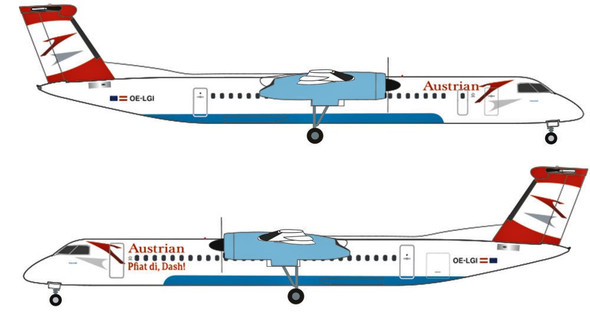 536011 | Herpa Wings 1:500 | Dash 8 Q400 Austrian OE-LGI