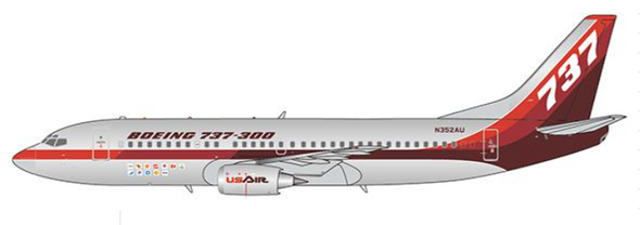 XX4487 | JC Wings 1:400 | Boeing Company Boeing 737-300 Farnborough Air Show 1984 Reg: N352AU With Antenna | is due: September-2022