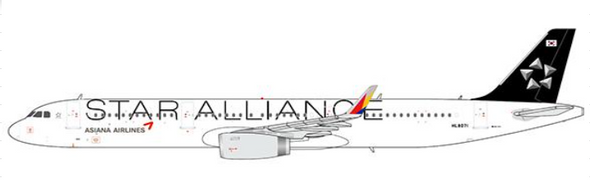 XX4072 | JC Wings 1:400 | Asiana Airlines Airbus A321 Star Alliance Reg: HL8071 With Antenna | is due: September-2022
