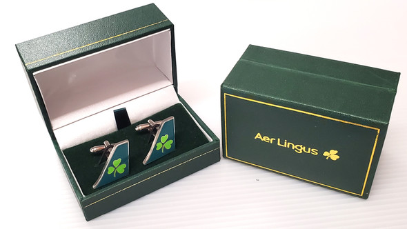 CUFFAERLINGUS | Gifts Cufflinks | Aer Lingus - Cufflinks - A high quality 3mm thick hard enamel pair of cufflinks presented in a gift box.