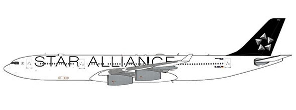 EW4343002 | JC Wings 1:400 | Airbus A340-300 Lufthansa Star Alliance D-AIFA