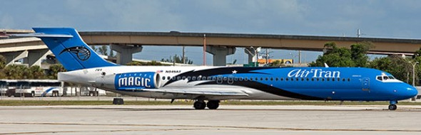 JCSA2038 | JC Wings 1:200 | BOEING 717-200 AIRTRAN AIRWAYS ORLANDO MAGIC LIVERY REG: N949AT | is due: April-2023