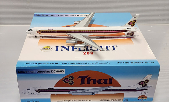IFDC863TG1222 | InFlight200 1:200 | Douglas DC-8-63 Thai HS-TGY (with stand)