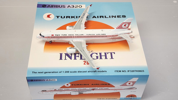 IF320TK0623 | InFlight200 1:200 | Airbus A320-214 TC-JLC Turkish retro colours (with stand)