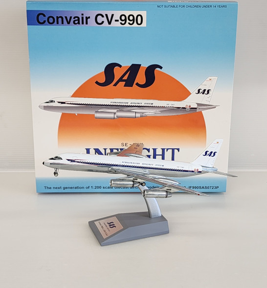 IF990SAS0723P | InFlight200 1:200 | CV-990A Scandinavian Airline System SAS SE-DAY with stand