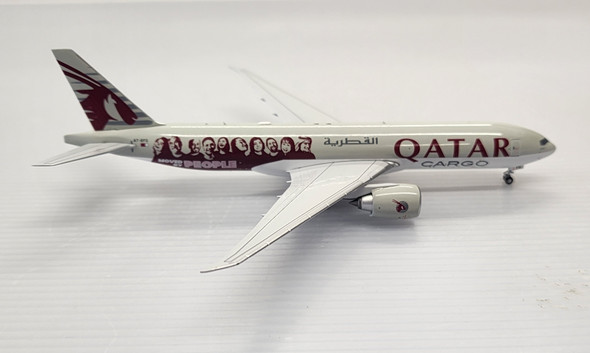 NG72025 | NG Models 1:400 | Boeing 777F Qatar Cargo A7-BFG, 'Moved By People'