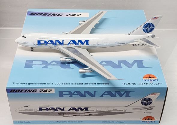 IF741PA1023P | InFlight200 1:200 | Boeing 747-122(SF) Pan Am N4710U Polished with stand