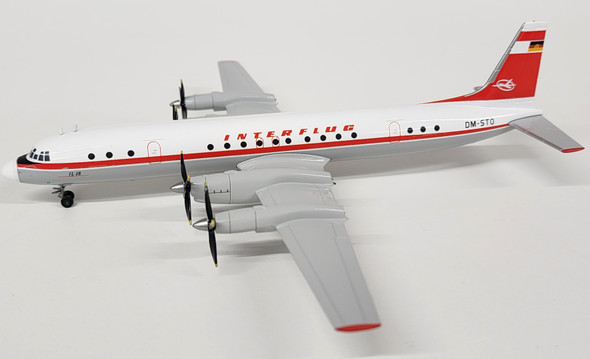 572873 | Herpa Wings 1:200 1:200 | Ilyushin IL-18 Interflug DM-STO (die-cast metal with stand)