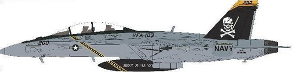 HA5138 | Hobby Master Military 1:72 | F/A-18F Super Hornet US Navy VFA-103 166629 'USS George W Bush' | is due: April 2024