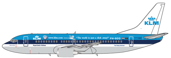 XX4996 | JC Wings 1:400 | Boeing 737-300 KLM Royal Dutch Airlines The world is just a click away Reg: PH-BDD | is due: May 2024
