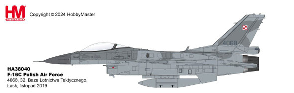 HA38040 | Hobby Master Military 1:72 | F-16C Polish Air Force 4068, 32. Baza Lotnictwa Taktycznego, Łask, listopad 2019 | is due: September 2024