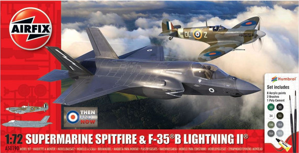 A50190 | Airfix 1:72 | Supermarine Spitfire & F-35B Lightning II Set (model kit)