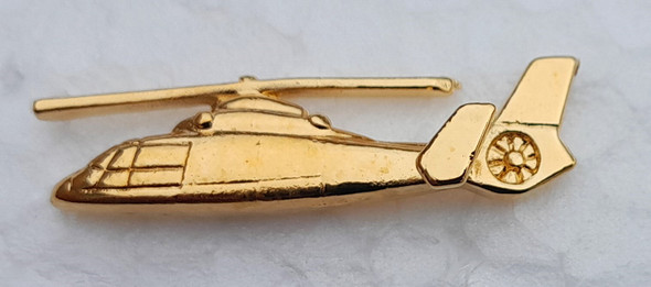 CL082 | Clivedon Collection Pin Badges | EUROCOPTER AS365 Dauphin 22ct Gold plated pin badge