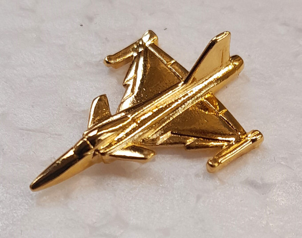 CL091 | Clivedon Collection Pin Badges | SAAB JAS 39 Gripen 22ct Gold plated pin badge