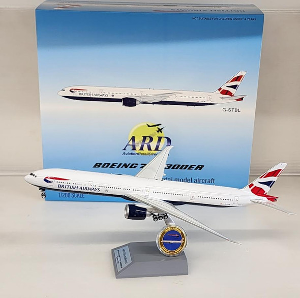 ARDBA120 | ARD Models 1:200 | Boeing 777-300 British Airways G-STBL (with stand)