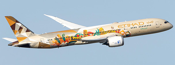 XX4255A | JC Wings 1:400 | Boeing 787-9 Etihad A6-BLH choose Italy with flaps down| is due: January 2020