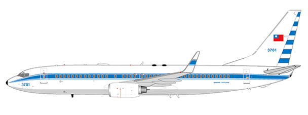 LH2243 | JC Wings 1:200 | Boeing 737-800 Taiwan Air Force 3701 (with stand) | is due: October 2020