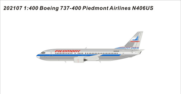 PM202107 | Panda Models 1:400 | Boeing 737-400 Piedmont N406US | is due: June 2021
