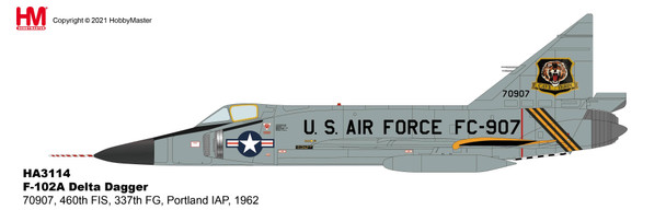HA3114 | Hobby Master Military 1:72 | F-102A Delta Dagger 70907, 460th FIS, 337th FG, Portland IAP, 1962