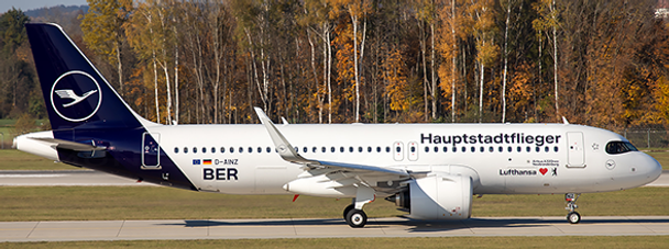 EW432N004 | JC Wings 1:400 | Lufthansa Airbus A320NEO Hauptstadtflieger Livery Reg: D-AINZ