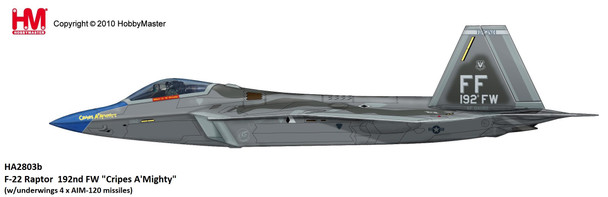 HA2803B | Hobby Master Military 1:72 | F-22 Raptor USAF 192FW Cripes Amighty | is due: June 2022