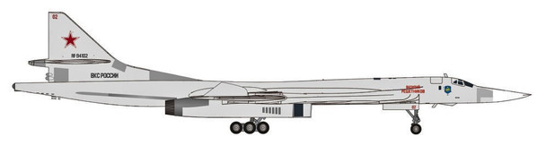 572118 | Herpa Wings 1:200 1:200 | Tupolev Tu-160 Russian Air Force RF-94102 02 red (die-cast with stand)